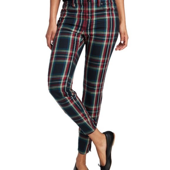 Vineyard Vines Jolly Plaid High Rise 5 Pocket Pants - Picture 2 of 6